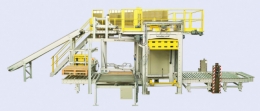 Bag mechanical palletizer system
