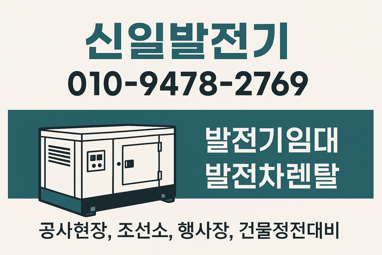 김해발전기임대 창원발전기 신일발전기 신일발전차  산업현장 건설현장 특성에 맞춘 고성능 발전기 제공
