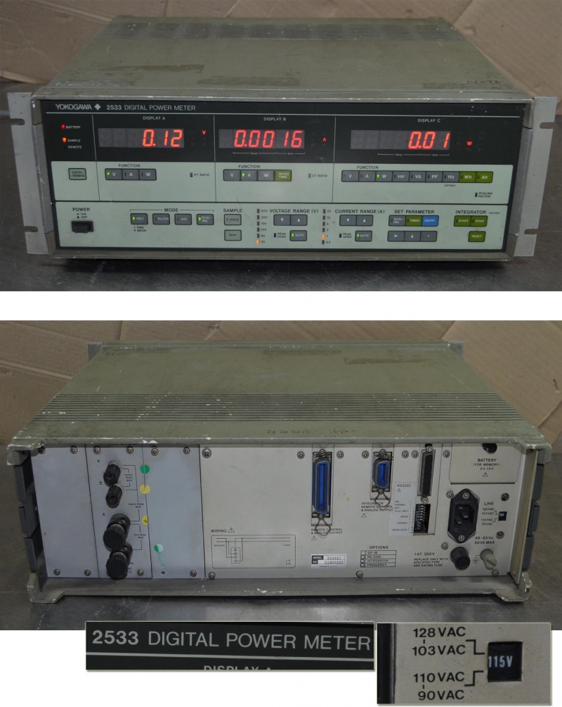 고장 YOKOGAWA 2533 Digital Power Meter | [중고] 고장 YOKOGAWA 2533 Digital ...