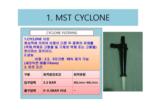 싸이클론 필터 제품 이미지