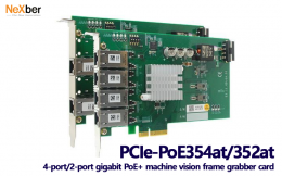 Gigabit 802.3at PoE+ 머신 비전 서버 등급의 프레임 그래버 카드