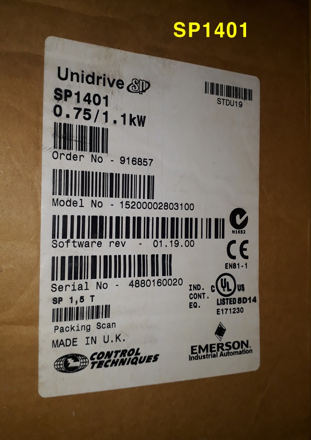 Emerson Uni Drive SP1401(미사용품) / 유니드라이브 SP1401 | [중고] Emerson 에머슨, 자동화 ...