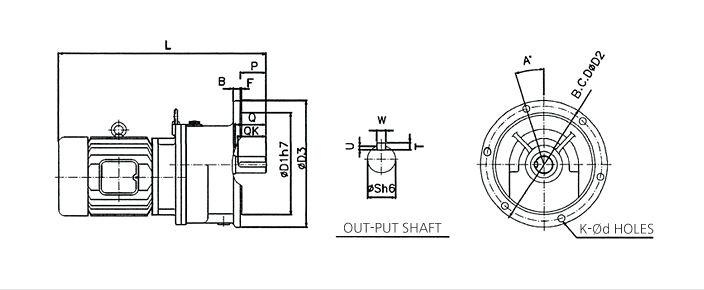 기어드모터, TS기어드모터, 모터, TS GEARED MOTOR 제품 이미지