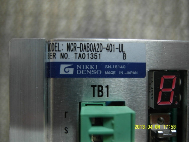 NIKKI DENSO/NCR-DABOA2D-401-UL/AC SERVO DRIVER/IN 20W,OUT 0.4KW