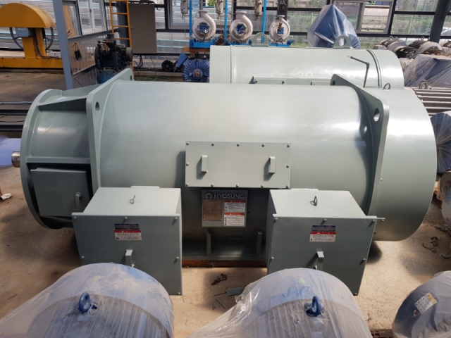 효성 고압 권선형 모터 800HP*12P*60HZ*3300V