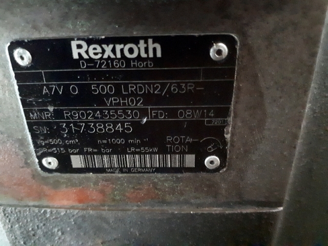 1공((3대)) REXROTH유압펌프[A7VO500LRDN2/63R-VPH02] 제품 이미지