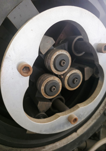 [Used Hydraulic Thread Rolling Machine] 3다이 전조반 중고 7톤 유압식
