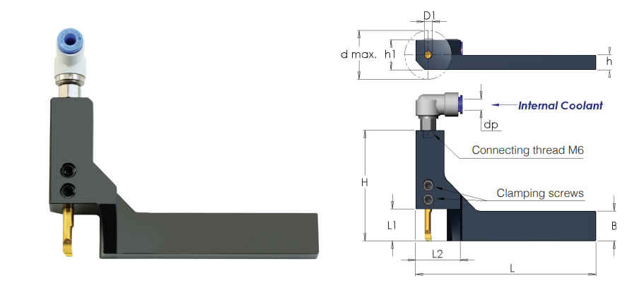 타이니툴 사각 샹크 홀더(Tiny Tools Toolholders - Square Shank) 제품 이미지