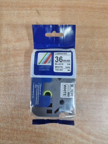 부라더 라벨테이프(호환) 36MM 백색 TZ2-261