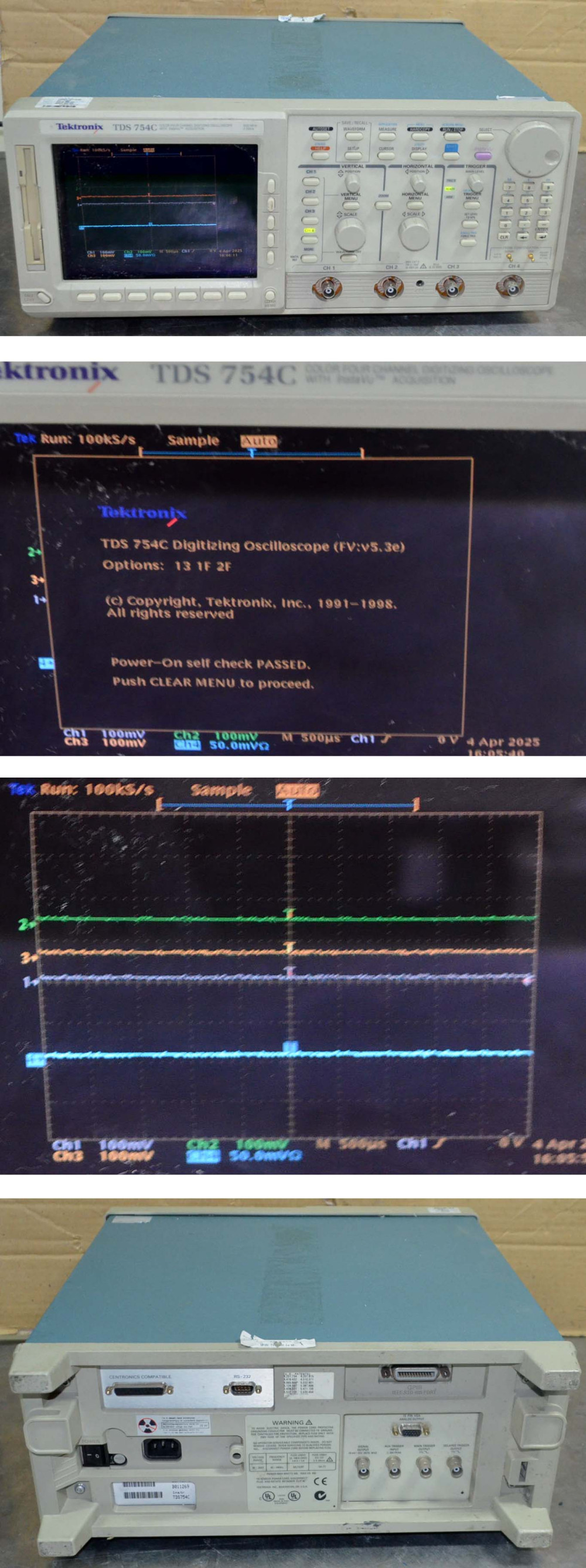 Tektronix TDS 754C Digitizing Oscilloscope 500Mhz 2 GS,s | [중고] 자동화 ...