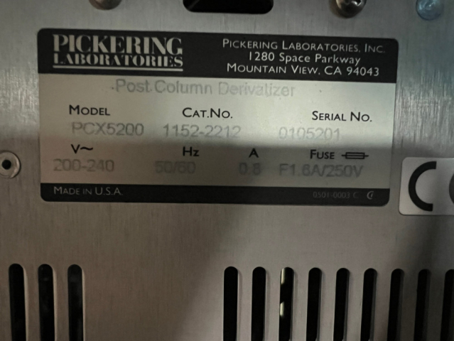 Post Column Derivalizer | [중고] Pickering Laboratiories, 자동화 · 로봇 · 계측 ...