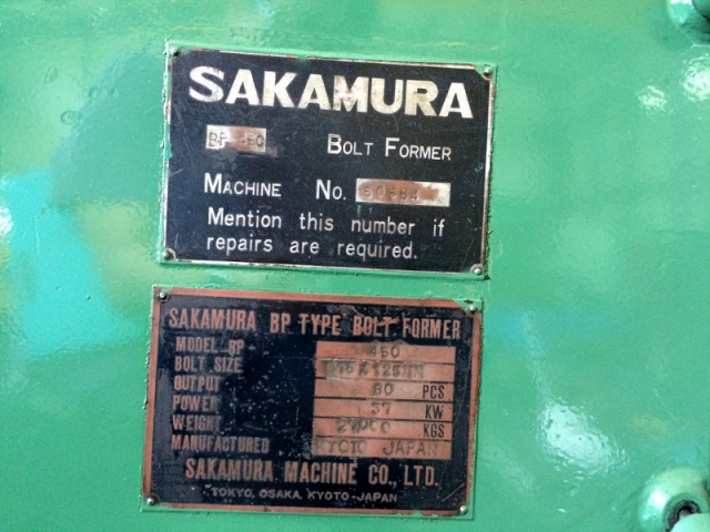 Sakamura BP-450 4dies bolt former, wsw 제품 이미지