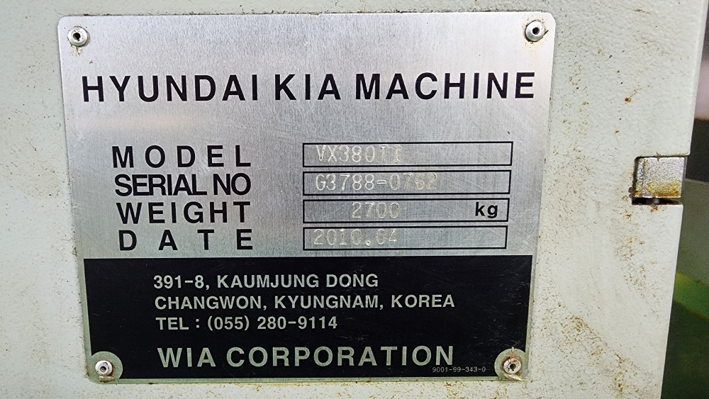 현대위아 탭핑센터 VX-380Ti 1테이블 | [중고] 현대위아, 공작기계 · 레이저가공 · 용접 - 선반 · 머시닝센터 ...