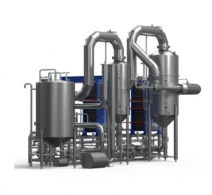 Plate rising film evaporation system