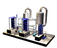 Plate flash evaporation system