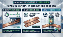 부스바 다공 펀칭기 (멀티홀펀치머신) WJMH-205 (폭200mm x 15T x 9홀) 제품 이미지 10