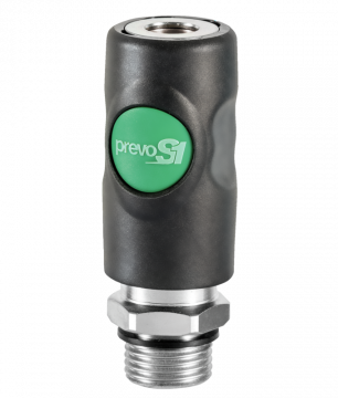 Prevost 숫나사 연결형 에어커플러 (안전형) - 1/4인치