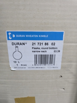 DURAN 10L  round bottom narrow neck 플라스크