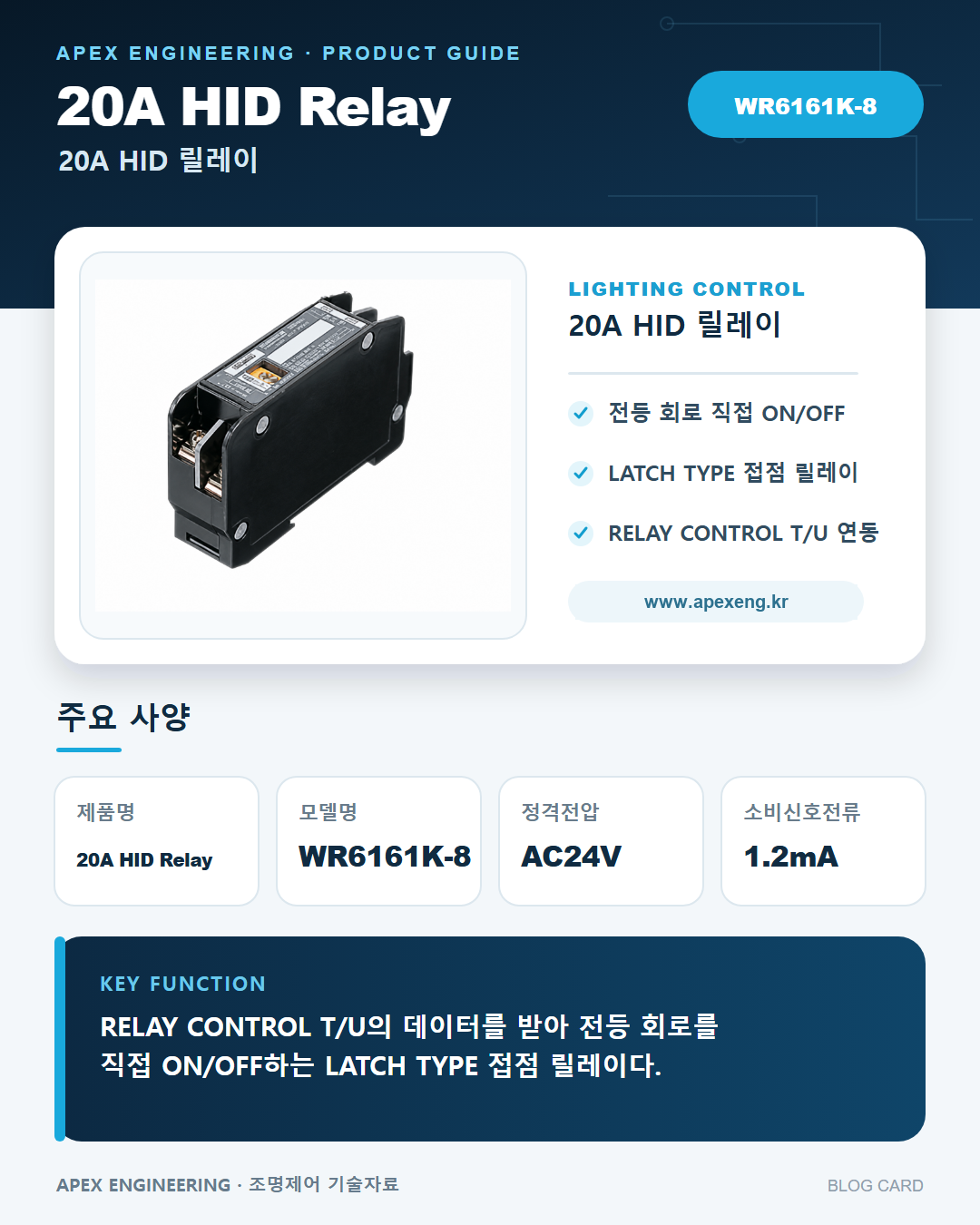 WR6161K-8(파나소닉조명제어릴레이)