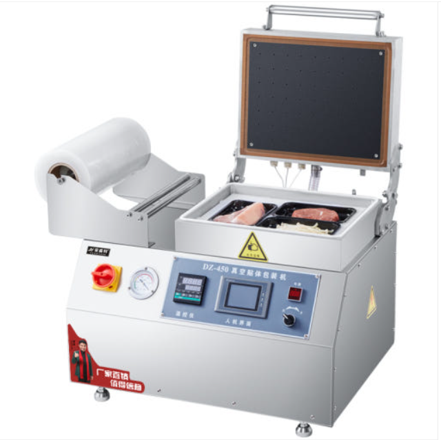 Skin Packaging Machine 4KW Large Vacuum Sealing Machine Steak Delivery Seafood Butcher Commercial Steak Refrigerated Fresh Fish Shrimp Meat Food Packaging Sealing Machine