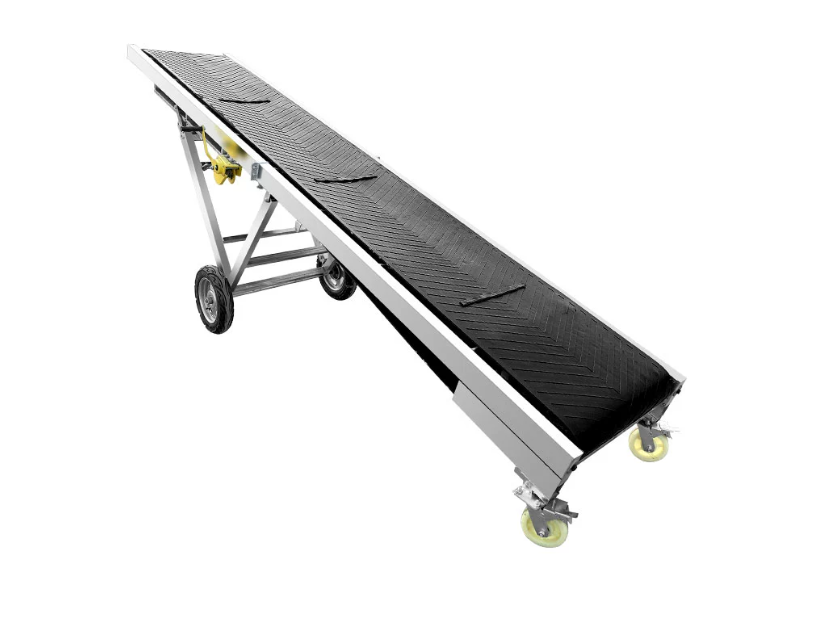컨베이어 벨트 8m 모터 3000W 바퀴 40cm 접이식 자바라 자동 상하차 트럭 하역용 물류센터 공장 확장 리프팅 헤링본