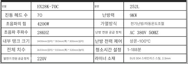 대형 세척기 252L 4200W 산업용 PCB 공장 부품 녹 제거 초음파 세척 공업용 고출력 대용량 오일 제거 기름 배수 식당 제품 이미지 2