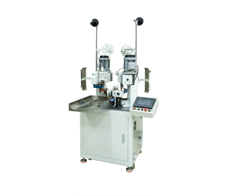 Streep presser 2-ton electric punching machine Press iron wire fabrication coil Full automatic high speed double head terminal crimping machine Small press wire twist sheath