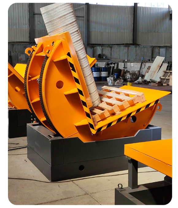 Automatic turning machine 30 tons tilting machine inverting machine hydraulic 90 degree band mold flipping board steel strip mold aluminum coil manufacturing plant unloading