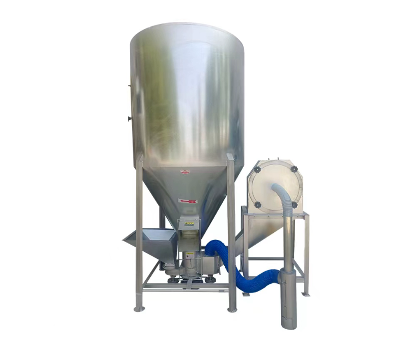 공장 배합기 18.5kW 분쇄기 스테인리스 나선형 과립 대형 믹서기 1000KG 강철 믹서 사료 축사 먹이 실험실 콘크리트