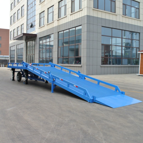 Mobile dock loading dock forklift ramp 6 ton pullout 3 stage loading and unloading platform split folding container ladder logistics courier freight up and down1 이미지