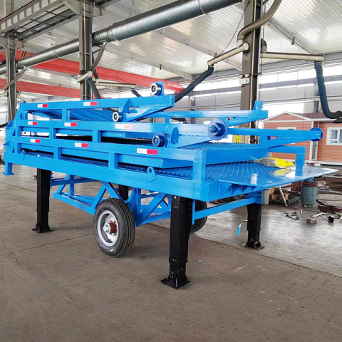 Mobile dock loading dock forklift ramp 6 ton pullout 3 stage loading and unloading platform split folding container ladder logistics courier freight up and down2 이미지