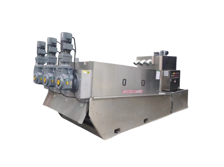 Industrial sludge dehydrator sewage treatment 3.3 KW facility Personal sewage wastewater Industrial screw Stainless steel press Livestock farm solid-liquid separation