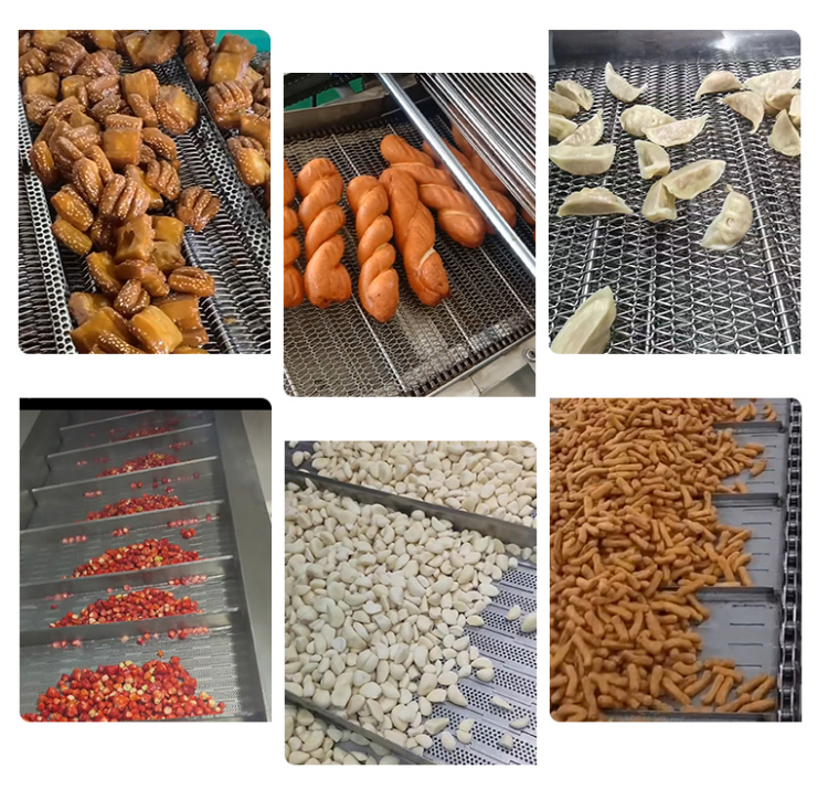 Conveyor Dryer Tea Leaf Food High Heat Heat Heat Treatment Tunnel Rail Custom Stainless Mesh Belt High Temperature Resistant Metal Chain Nut Garlic Pepper Vegetable3 이미지