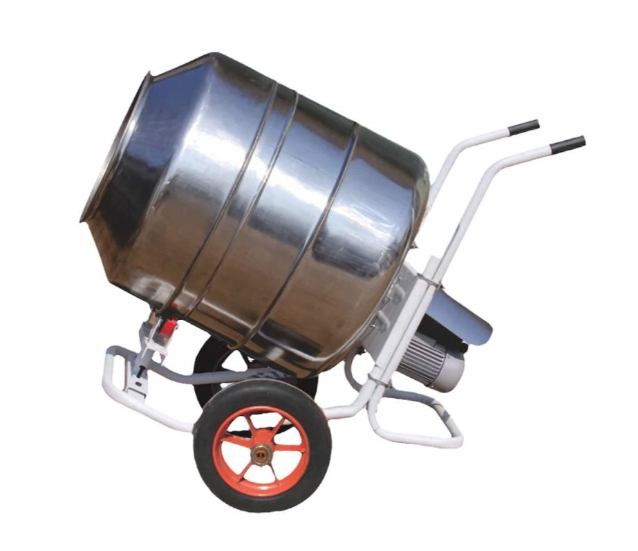 Small Feed Mixer 500L 2.5KW Sand Gravel Remicon Stainless Drum Food Mixing Tank Household Concrete Pork Barrel Stirring Discharge