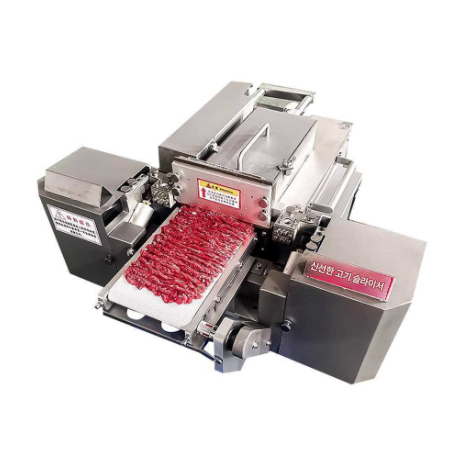 냉동육 슬라이서 360W 돼지고기 삼겹살 수육 5mm 도축장 신선육 정육 슬라이스 양고기 소고기 햄 족발 전자동 상업용 공장