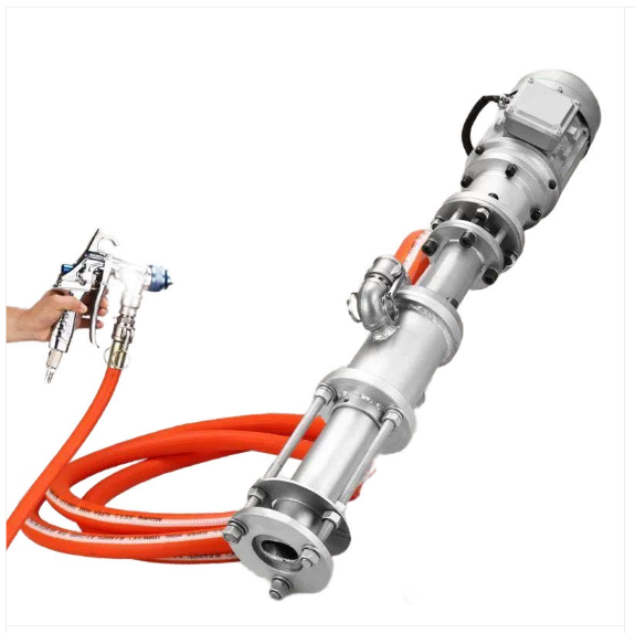 스프레이 도장기 2.8KW 10m 후끼 페인트 도포 드라이비트 뿜칠 부조화 분무기 석재 퍼티 모래 시멘트 몰탈 방수 방화 외벽