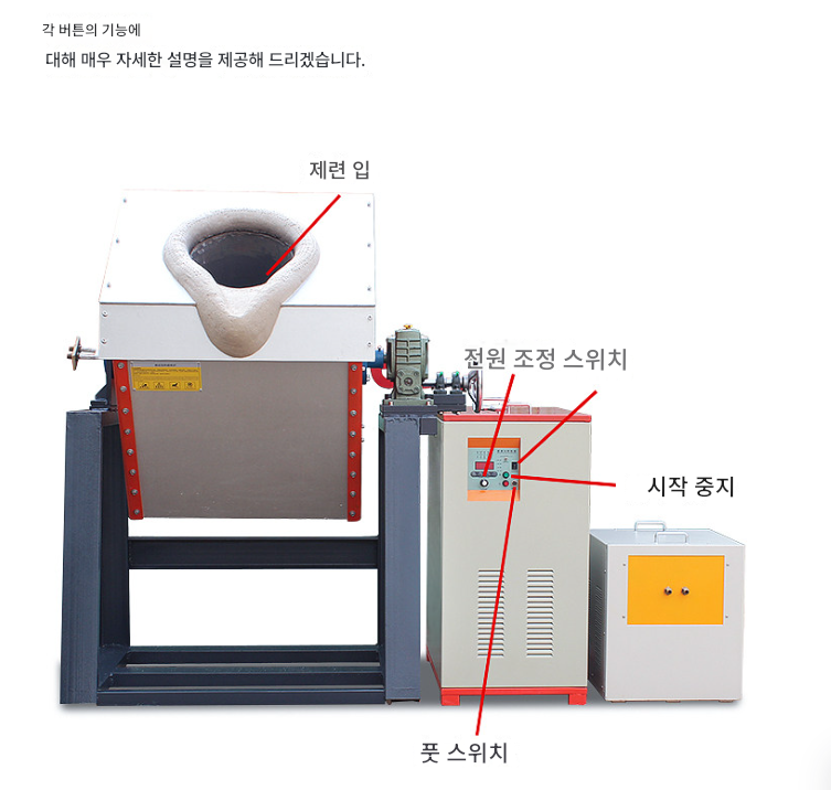 초대형 용광로 300kg 산업용 주조 제련기 용해로 금속 용융 주물 녹이기 알루미늄 철광물 실험실 공장 공방 대장간 디핑 가열