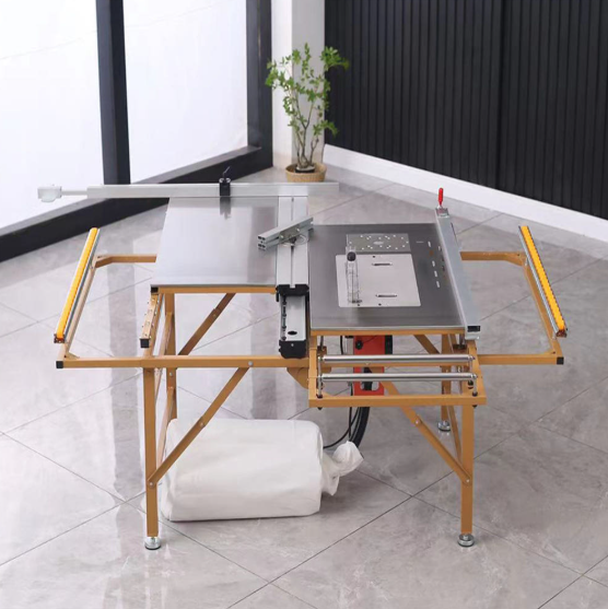 슬라이딩 테이블쏘 230*270*75cm 목공 작업대 밀링 머신 세트 톱다이 접이식 사각 레일 목공용 먼지제거 일체형 기계 톱