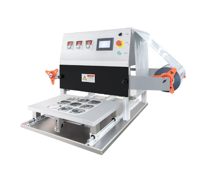 디저트 포장기 4구 0.8KW 두쫀쿠 케이크 자동 실링 기계 공압 밀봉기 비닐봉지 씰링 페스츄리 상자 카페 월병 PP 모찌 떡