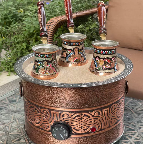 터키 모래커피 1000W 머신 추출기 31*23cm 만다린 세라믹 양조 카이막 카페 가정용 기계 음료 커피숍 스토브 업소용