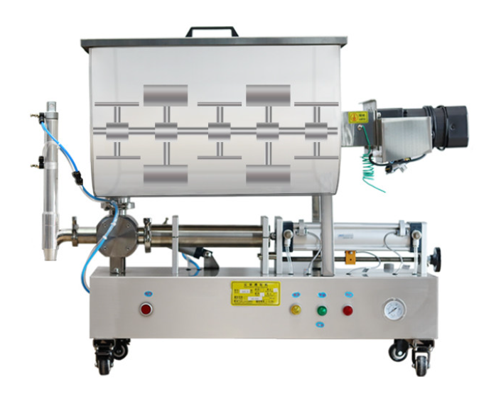 액상 충진기 200L 호퍼 5000ml 액체 공급기 치퍼 페이스트 정량 충전기 혼합 가열 과립 소스 충전기 식품 화장품 반죽