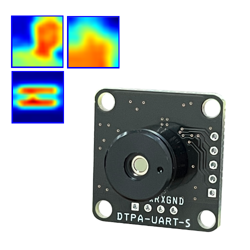 16X16 Pixel Non-Contact Infrared Temperature Sensor IR Module UART DTPA-UART-1616S