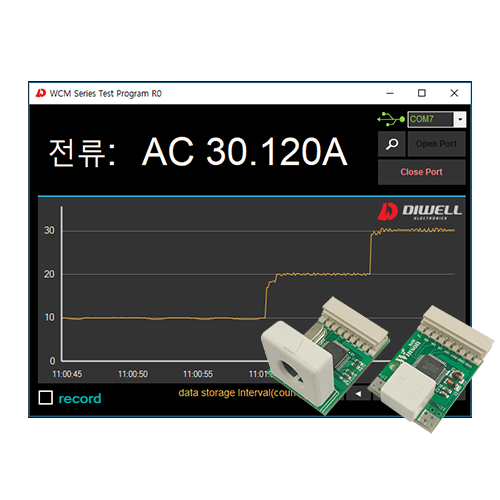 AC DC 전류 센서 모듈 디지털 출력 UART AC: 0-50A DC:0-75A WCM1600 TestKit