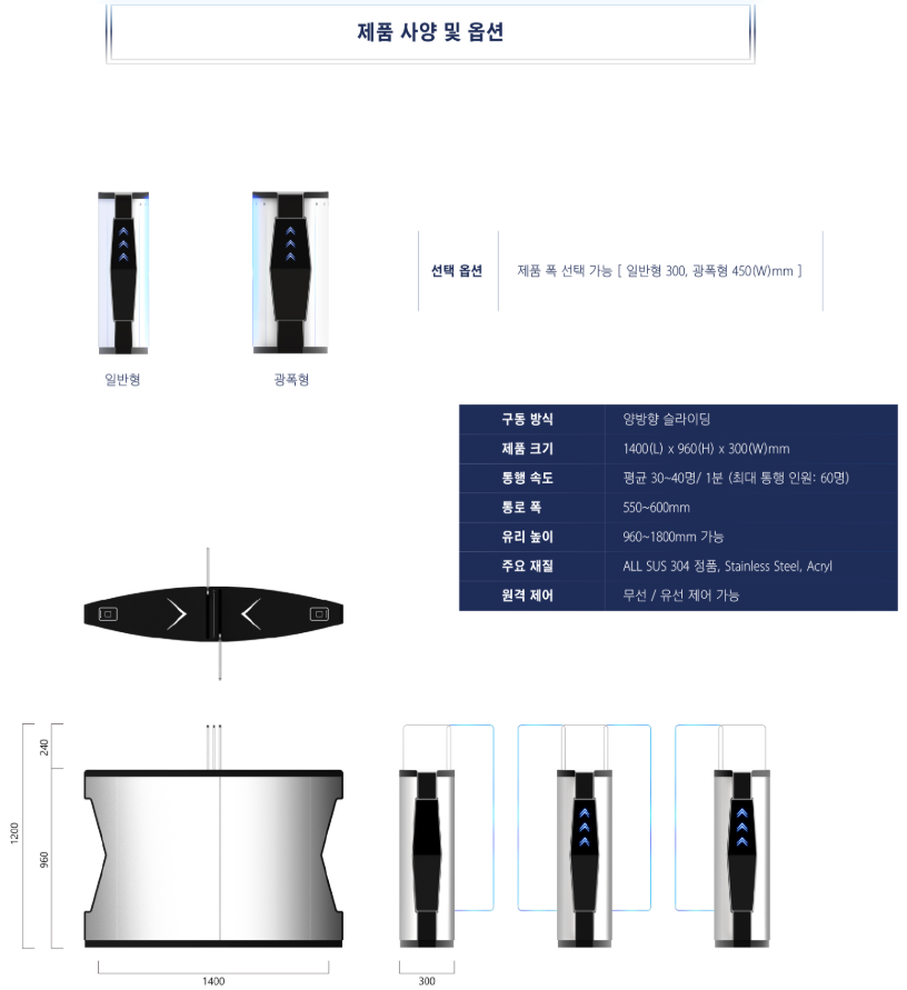 메트로게이트 S500 디지털 보안게이트 판매 제품 이미지 3
