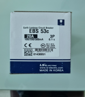 LS일렉트릭 EBS 53C 3P 20A 분전반용 누전차단기
