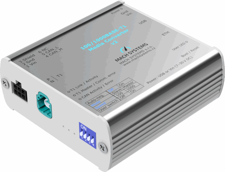 100/1000BASE-T1 v2 H-MTD 고성능 차량용 이더넷 미디어 컨버터