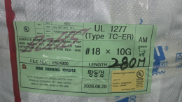 UL1277 TC-ER AM 18AWG10G 산업용 케이블 300m