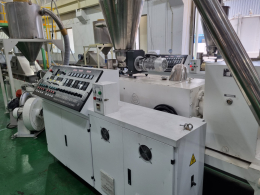 PVC twin extruder, mixer set