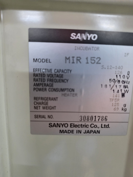 산요 SANYO MIR-152 저온 인큐베이터 BOD 배양기
