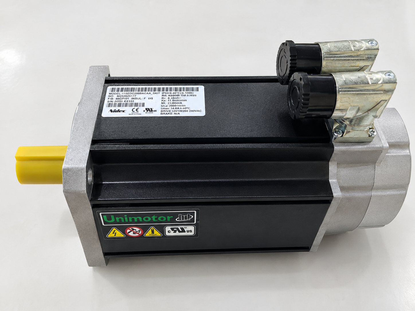 Servo Motor  2.49kW, 11.9Nm, No Brake